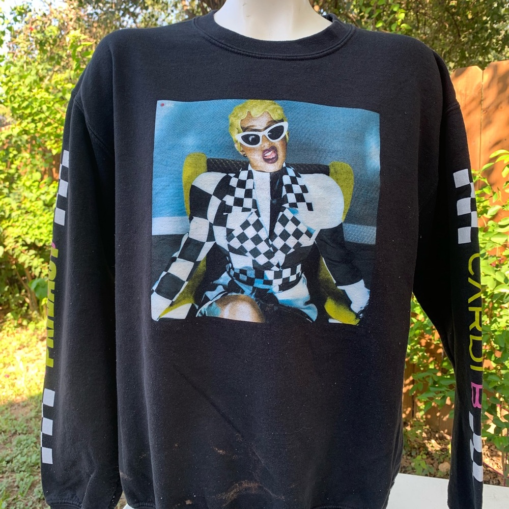 Cardi B crewneck pullover sweatshirt size M.